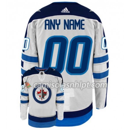 Camisola Winnipeg Jets Personalizado Adidas Branco Authentic - Homem